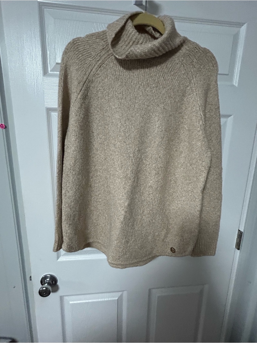 Micheal kors Cozy Turtleneck Sweater in Beige/Tan